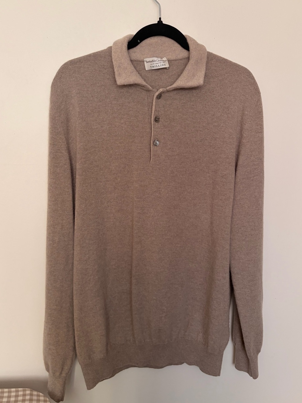 SETTEFILI Cashmere By Trillion 100% Cashmere Quarter Button Sweater - XL